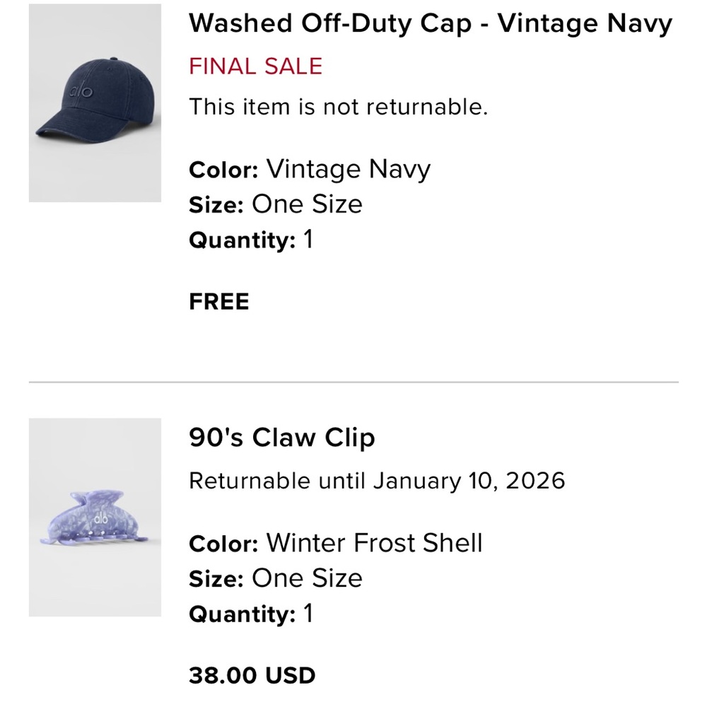 ALO Yoga Washed Off-Duty Cap in Vintage Navy - Picture 4 of 6